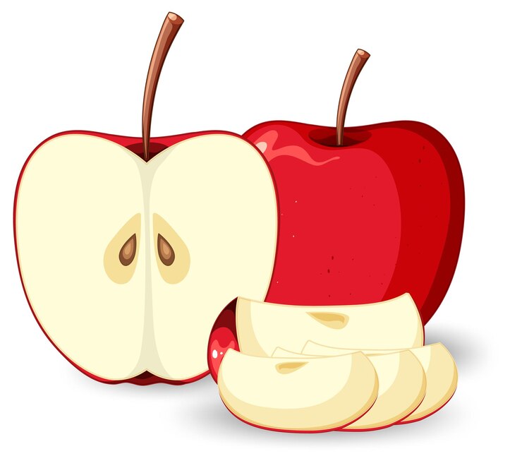 image of apples whole and sliced